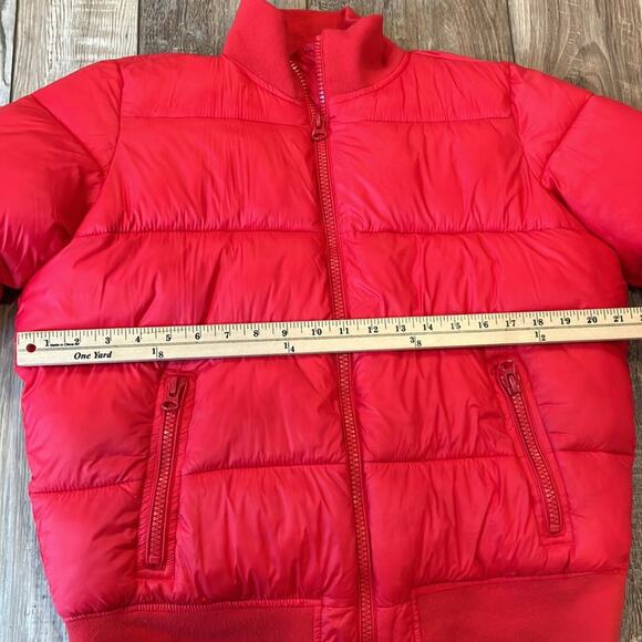 Gap Red Puffer Bomber Jacket Size M - Picture 5 of 12